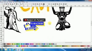 new hanuman  ram & ravan redium stickers logo design download ranjeet arts pamgarh