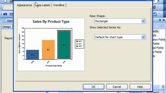 Crystal Reports Tutorial Formatting a Data Series Business Objects Training Lesson 12.8