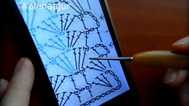 Узор "Колоски" с рельефными столбиками