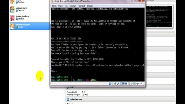 Tutorial Instalasi Mikrotik Dengan Virtual Box Dan Cara Setting IP Address Dengan Winbox