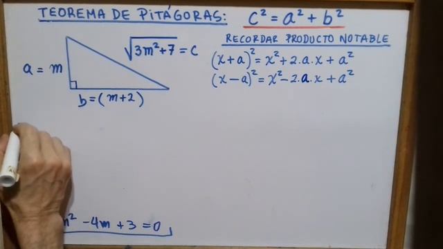 Teorema de Pitágoras. Ejercicio 2.