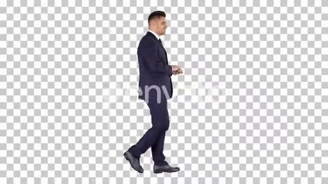 Business Man Walking Counting Euro Bills, Alpha Channel | Stock Footage - Envato elements