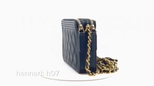 CHANEL Boy Black Lambskin Wallet On Chain WOC W Zip Shoulder Bag h07