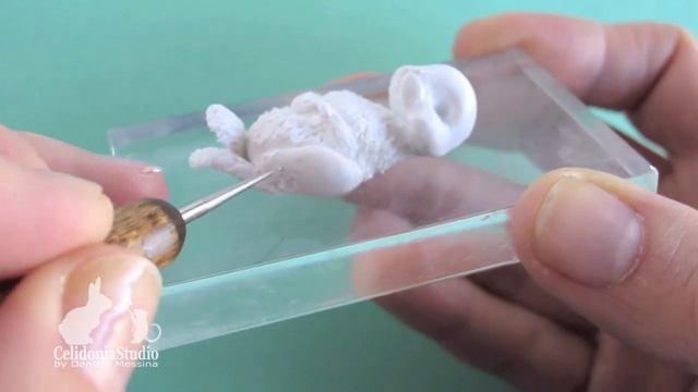 Miniature Bunny Pendant Polymer Clay Tutorial
