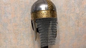 Шлем Гьёрмундбю эпохи Викингов, Medieval Norman Viking Armor Helmet Gjermundbu, Nautical NA-36066