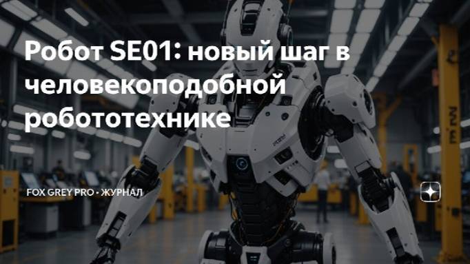 Робот SE01. Новый шаг в человекоподобной робототехнике. (Fox Grey news)