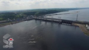 Аэросъемка Чебоксарской ГЭС, DJI Phantom 3