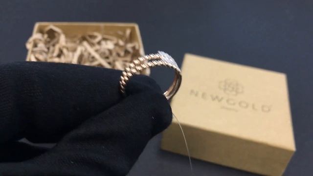 ! Кольцо 096033 из красного золота 585 пробы с фианитами смотреть онлайн