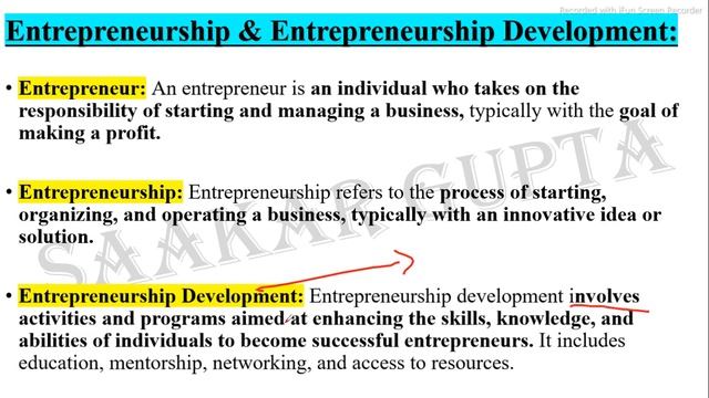 Entrepreneurship Development Definition || Entrepreneurship development process, Mba 3rd semester..