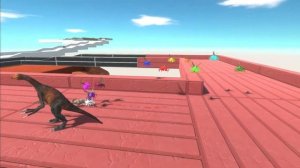 Units trying to escape from Neon Swarm - Animal Revolt Battle Simulator