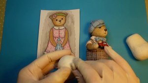 МК ёлочная ватная игрушка " Мишка Тедди" Часть 2 DIY cotton spun ornament "Teddy Bear" Part 2