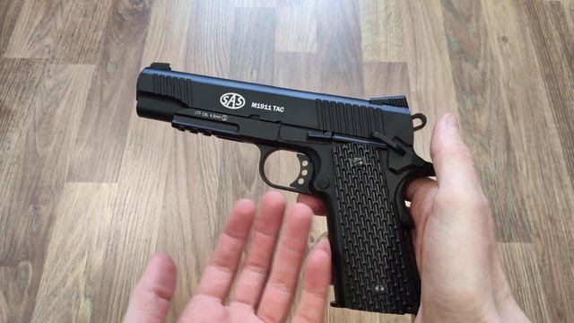 Пневматический пистолет Sas M1911 Tactical (KWC KMB-77) смотреть онлайн