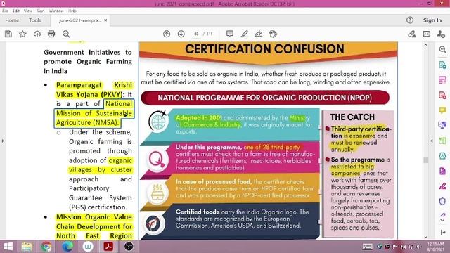 Organic farming | Vision IAS JUNE current affair | 2021|Env part 4|UPSC current affairs