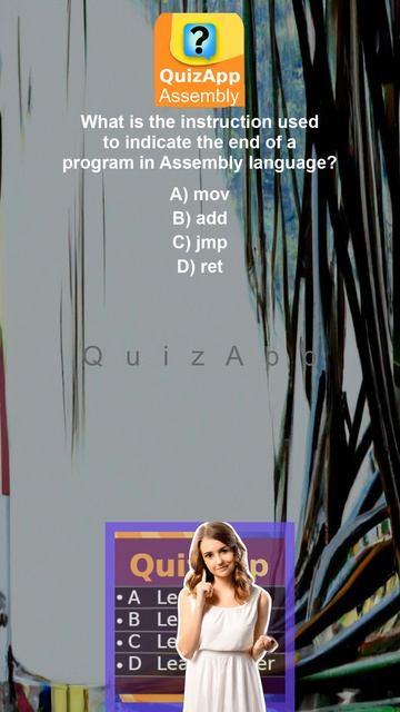Assembly What is the instruction used to indicate the end of a program in Assembly language