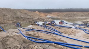 Шламовые насосы SolidPump 200TBS22 и 200TBS15 откачка в карьере 200м³/ч