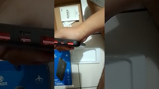 unboxing powerbank 22,5 watt ROKER rpb350 10000mah quick charge 3.0 murah berkualitas смотреть онлайн