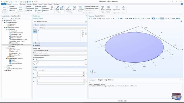 COMSOL (Laser Heating of a Silicon Wafer) смотреть онлайн