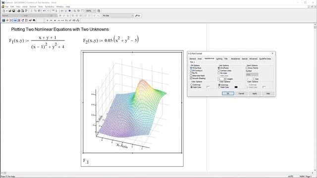Plotting Multiple Surfaces in Mathcad смотреть онлайн