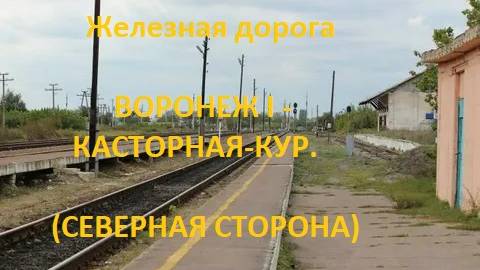 Железная дорога Воронеж I - Нижнедевицк - Касторная-Кур.  (вид из окна поезда, северная стор) (ЮВЖД