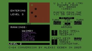 ULTIMA - ESCAPE FROM MT DRASH (2025) [Commodore 64]