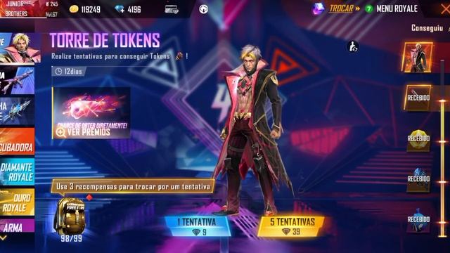 ZERANDO NOVA TORRE DE TOKEN TA FÁCIL !!! PEGANDO PUNHO.. смотреть онлайн