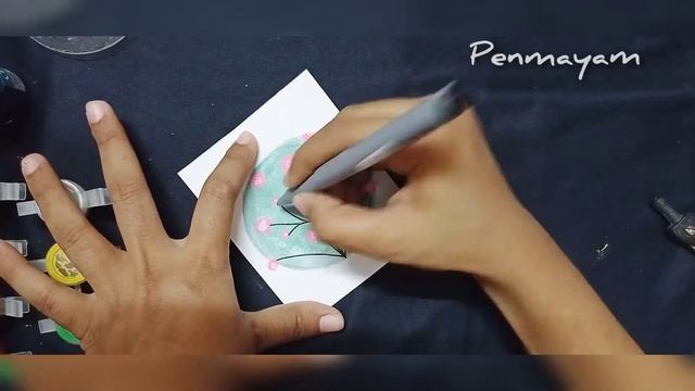 Easy flower painting tutorial | Pink Flowers Painting | Poster color painting | Penmayam
