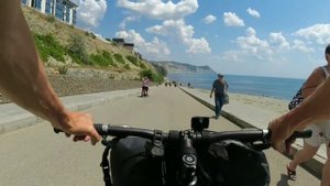 Серия 28. Велопутешествие 2023 "Направление ЮГ".  Дорога : дневка в Анапе - Витязево. Велодальняк.