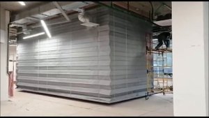 Противопожарная штора-гармошка EI180 от производственной компании МВА (ООО ППС) в строящемся ТРЦ