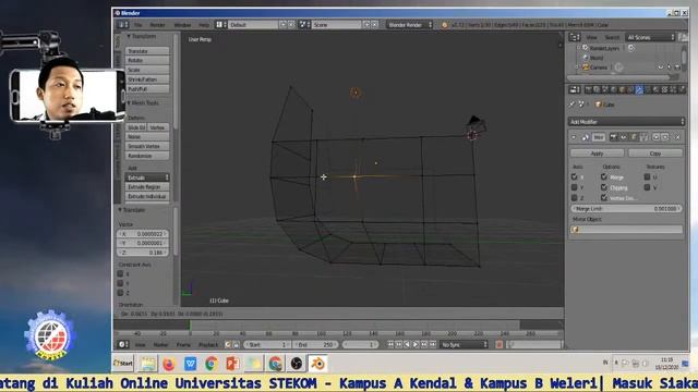 Modeling Kursi Motif dengan 3D Blender #part 2| Praktikum | kuliah desain grafis semarang