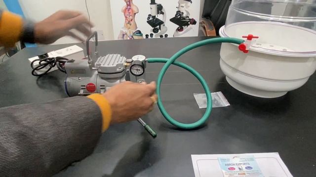 How To use E Special Vacuum Pump Oil free with gauge working for vacuum desiccator parts demo
