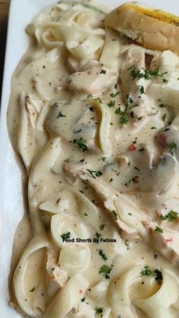 Creamy Alfredo Pasta 😍 Food Shorts By Fatima #shorts