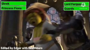 Shrek (2001) Final Battle with Healthbars