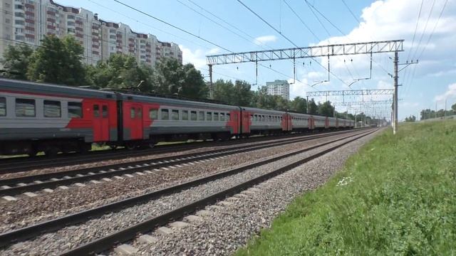 Электропоезд ЭД4М-0100 сообщением Голутвин - Москва смотреть онлайн