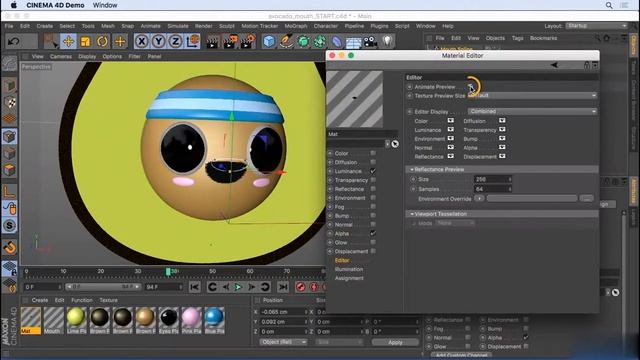 Cinema4D Mouth animation with Spline Shader смотреть онлайн