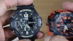 CASIO G-SHOCK GRAVITY MASTER GA-1100GB-1A VS G-SHOCK GA-1000-4A