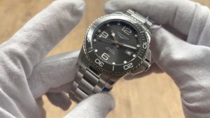 Longines Hydroconquest 43mm Grey Automatic L3.782.4.76.6 Watch | Review Valjoux Relogios