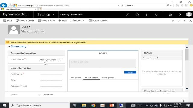 Microsoft Dynamics 365 business units, users, teams and security roles | Customizing Dynamics CRM 9