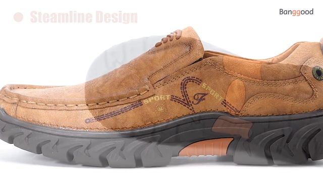 Men's Non-slip Outdoor Business Casual Leather Shoes - Banggood Fashion смотреть онлайн