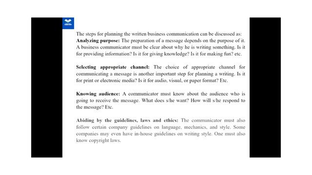 Why is planning important in written business communication? Discuss the steps in the process. смотреть онлайн
