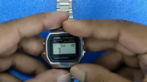 how to set the time on Casio A158W sports Alam Digital watch #casio