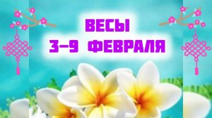 ВЕСЫ. Неделя 3-9 февраля.