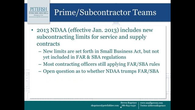 2014 10 28 Joint Venturing and Teaming for Federal Set-Aside Contracts TTC Webinar смотреть онлайн