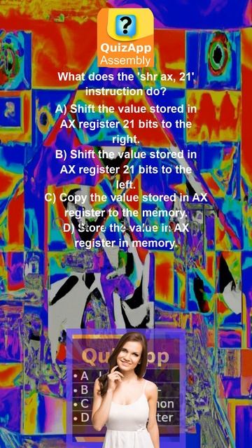 Assembly What does the shr ax 21 instruction do смотреть онлайн