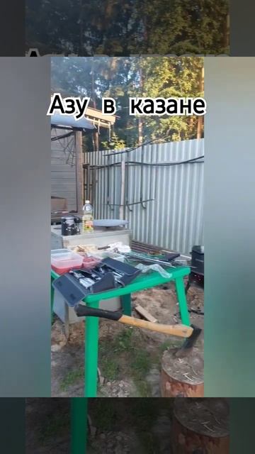 Готовим на огне, как же это вкусно #еданаогне #казанмангал #азу #природа #вкусноипросто #shorts смотреть онлайн