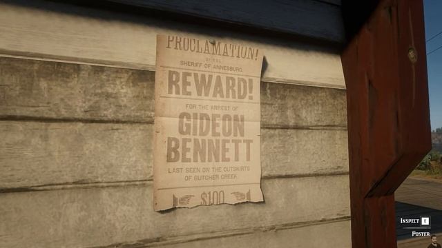 Gideon Bennett Bounty Poster | RDR2