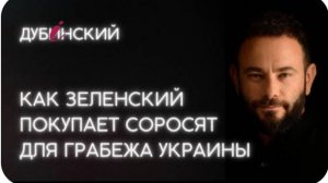 Как Зеленский покупает соросят для грабежа Украины - украинский оппозиционер Дубинский