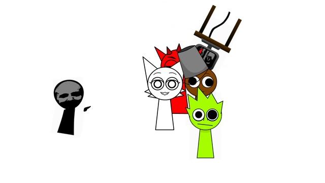 Персонажи Спрункииграют в «Красный свет, зелёный свет» - Incredibox мем с анимацией Sprunki