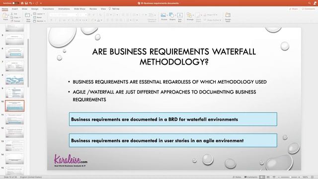 Are Business Requirements Only for Waterfall Methodology?
