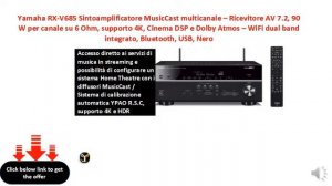 Yamaha RX-V685 Sintoamplificatore MusicCast multicanale