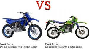 Yamaha YZ 125 vs Kawasaki KMX 125 Test specification comparison